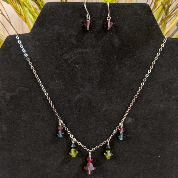 Swarovski Necklace and Earrings Set - Picture 2 of 3